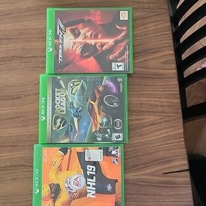 Xbox one NHL 19, Rocket League, and Tekken 7